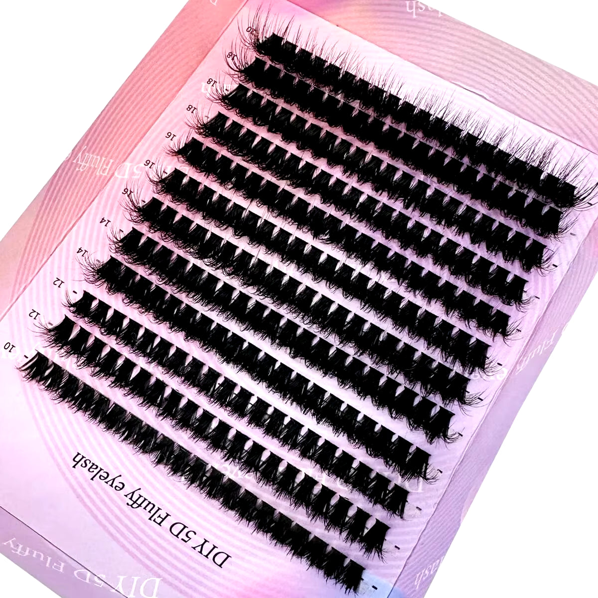240Ps DIY 5D Fluffy Lash Clusters 100D Thick Eyelash Clusters CC Curl Wispy Individual Lashes 10-20Mm Cluster Eyelash Extensions