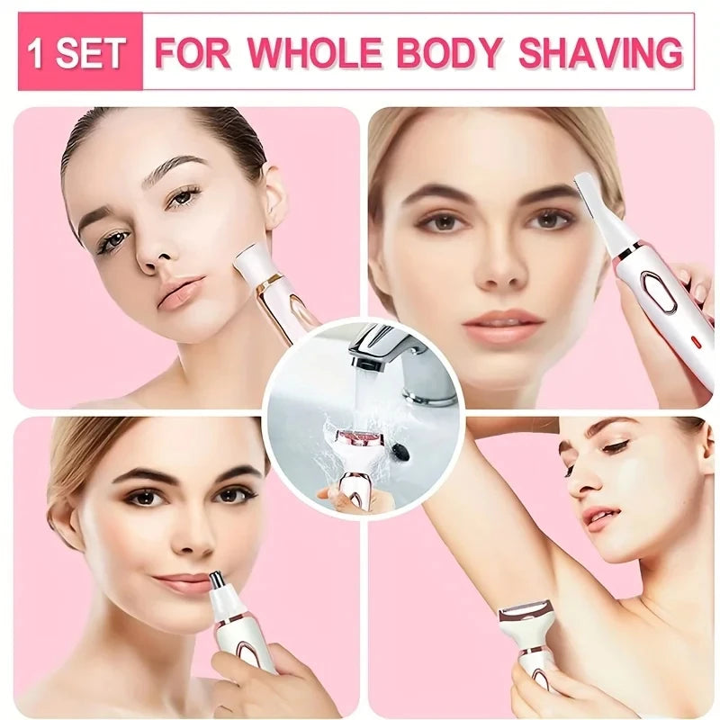 Say goodbye to unwanted hair with our 4-in-1 Electric Women Shaver! 💖✨ Perfect for painless grooming, this cordless trimmer is the ultimate gift for every woman who loves smooth skin! #BeautyEssentials #GroomingGoals