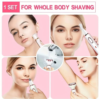 Say goodbye to unwanted hair with our 4-in-1 Electric Women Shaver! 💖✨ Perfect for painless grooming, this cordless trimmer is the ultimate gift for every woman who loves smooth skin! #BeautyEssentials #GroomingGoals