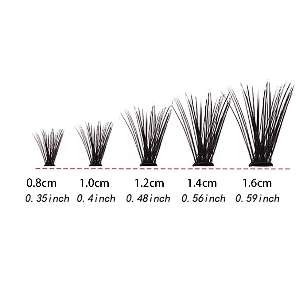 Individual Lashes 8-16Mm 200Pcs Cluster Lashes Natural Look Mixed Tray DIY Eyelash Extension Volume Lash Clusters Eyelashes Long