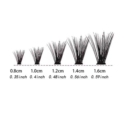 Individual Lashes 8-16Mm 200Pcs Cluster Lashes Natural Look Mixed Tray DIY Eyelash Extension Volume Lash Clusters Eyelashes Long
