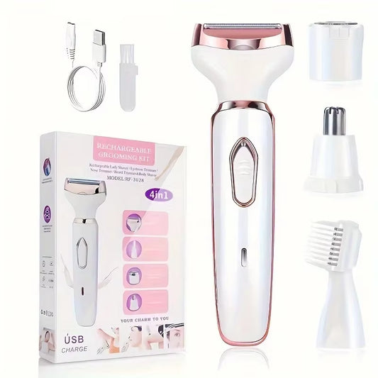 Say goodbye to unwanted hair with our 4-in-1 Electric Women Shaver! 💖✨ Perfect for painless grooming, this cordless trimmer is the ultimate gift for every woman who loves smooth skin! #BeautyEssentials #GroomingGoals