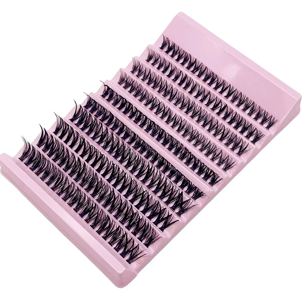 Individual Lashes 8-16Mm 200Pcs Cluster Lashes Natural Look Mixed Tray DIY Eyelash Extension Volume Lash Clusters Eyelashes Long