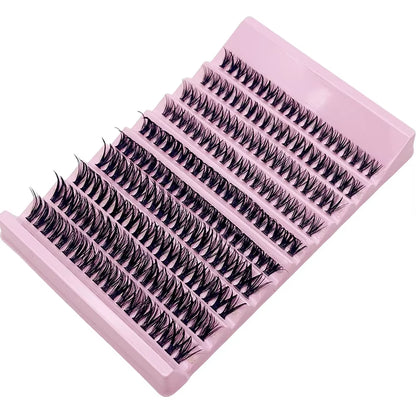Individual Lashes 8-16Mm 200Pcs Cluster Lashes Natural Look Mixed Tray DIY Eyelash Extension Volume Lash Clusters Eyelashes Long