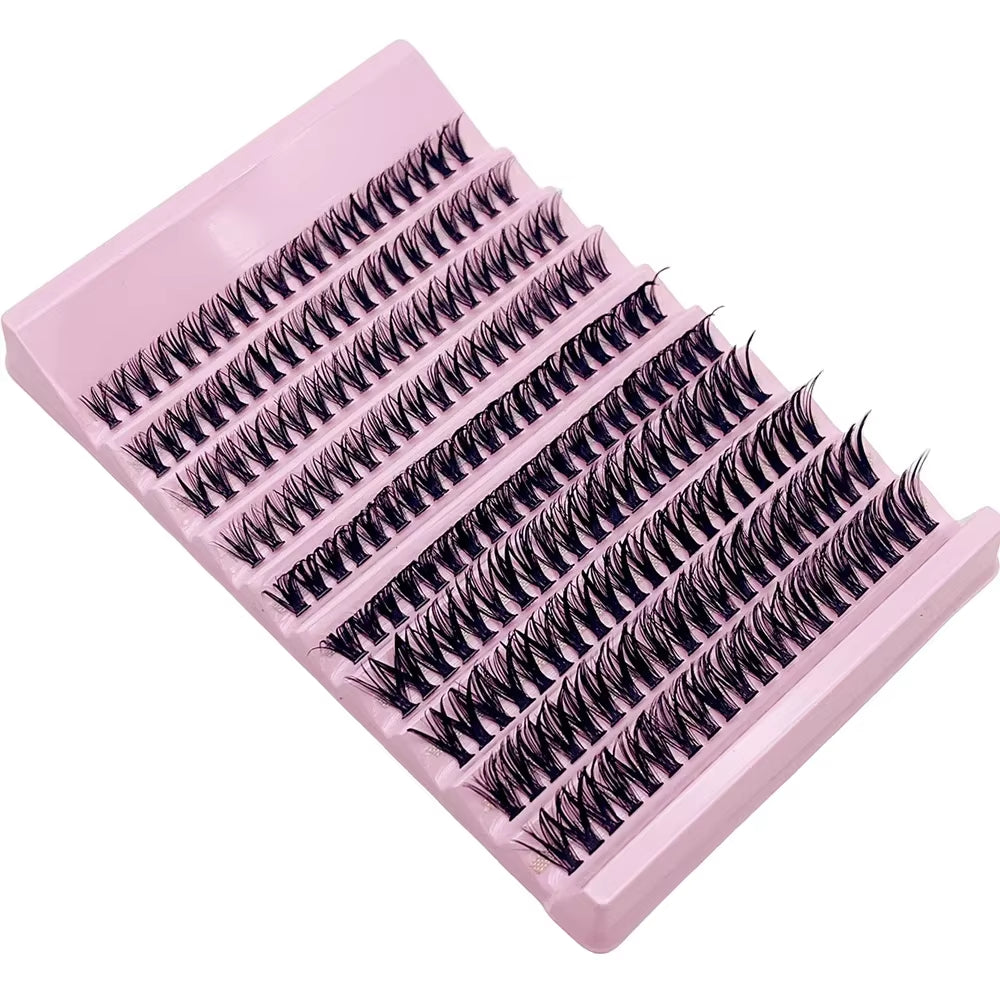 Individual Lashes 8-16Mm 200Pcs Cluster Lashes Natural Look Mixed Tray DIY Eyelash Extension Volume Lash Clusters Eyelashes Long