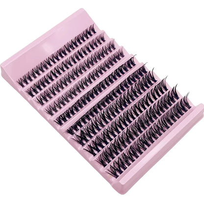 Individual Lashes 8-16Mm 200Pcs Cluster Lashes Natural Look Mixed Tray DIY Eyelash Extension Volume Lash Clusters Eyelashes Long